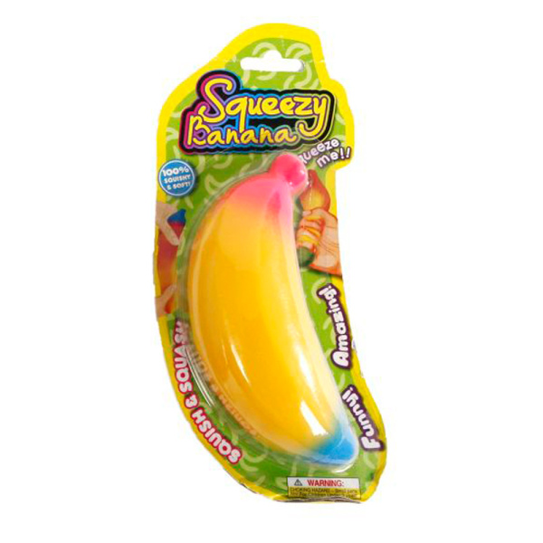 Super Strech Rainbow Coloured Banana 14cm