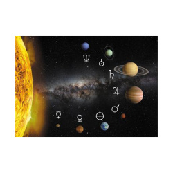 Κάρτα Post 3D Ηλιακό Σύστημα με Αστερισμούς