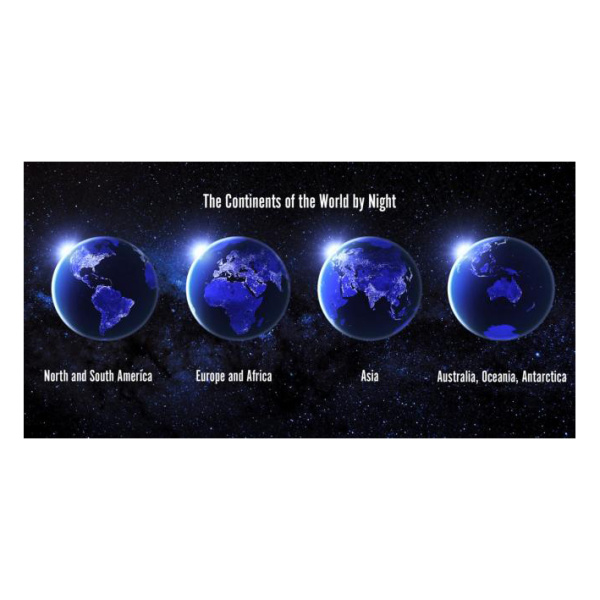 Κάρτα Long 3D Ήπειροι τη Νύχτα