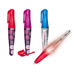 Στυλό με Φωτάκι και Glitter